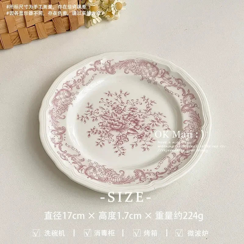 French Flat High-grade Saucer Ceramic Plate
