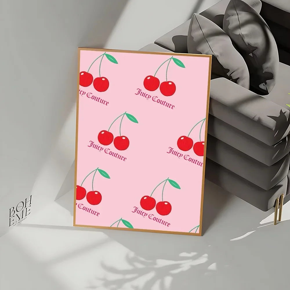 Juicy C-Couture Poster No Framed Poster Kraft Club Bar Paper Vintage Poster Wall Art Painting Bedroom Study Stickers