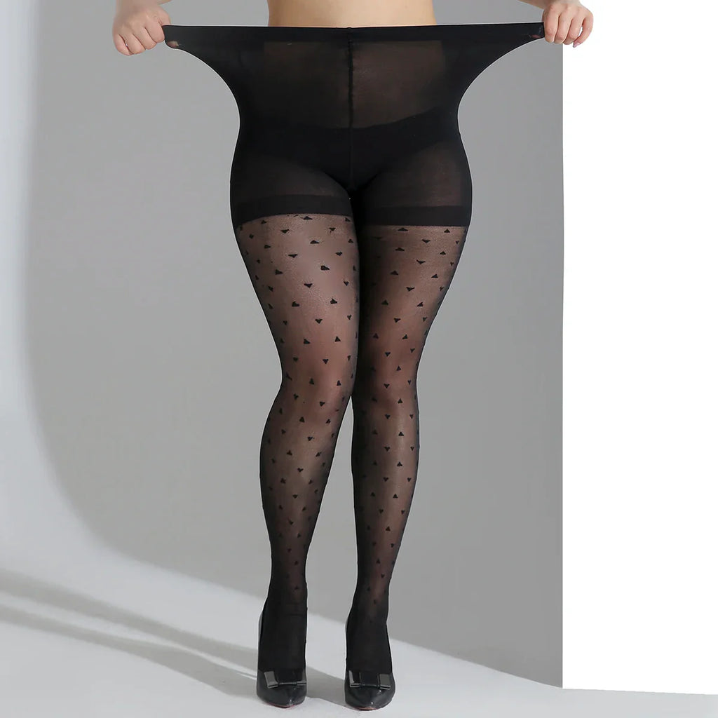 Plus Size Women Sexy summer Breathable High Quality Patterned Fashion Versatile  Elastic New Long Socks