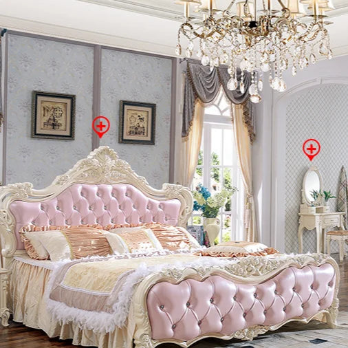 Pink Bedroom Suite Sets Home Luxury Bedroom Furniture -  European Lit Princess Bed