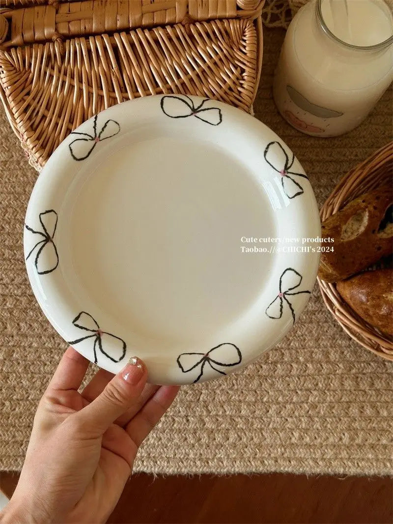 White Butterfly Bow Dudu Plate