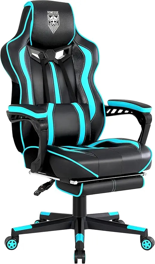 Pink Gaming Chair for Girls, Pink Computer Gaming Chairs for Adults, Reclining Gamer Chair with Footrest with Massage, Ergonomi