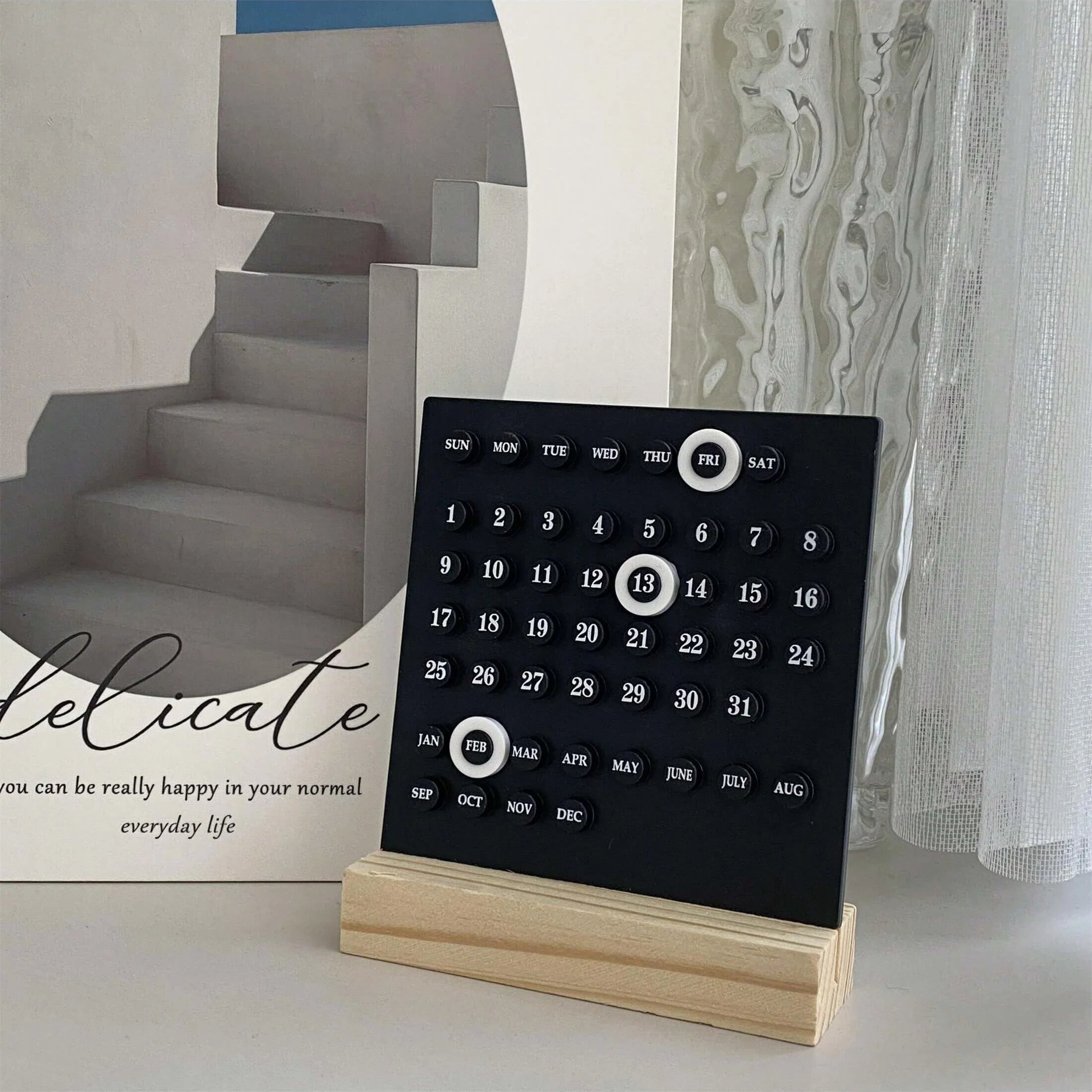 Creative Calendar Mini DIY Desktop Calendar, Office Desktop Decoration, Holiday Decoration Calendar