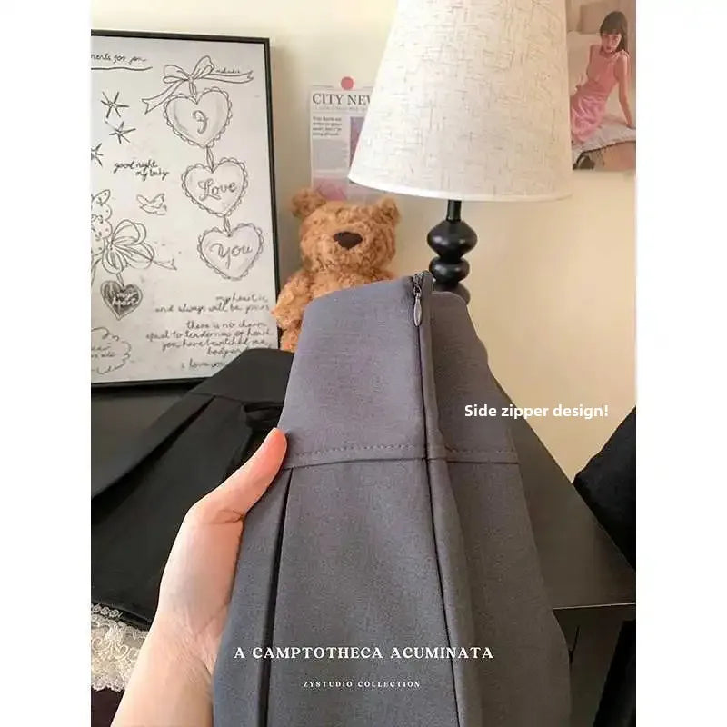 Plus Size Plus Size Women's Korean College Style Skirt with Butterfly Knot Lace Splicing A- Line Mini Skirt Half-length Skirt