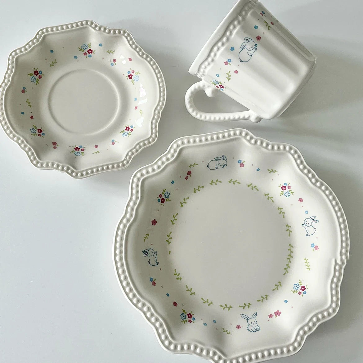 Fashion Floral Print Porcelain Bowl Cute 5Inches/7Inches