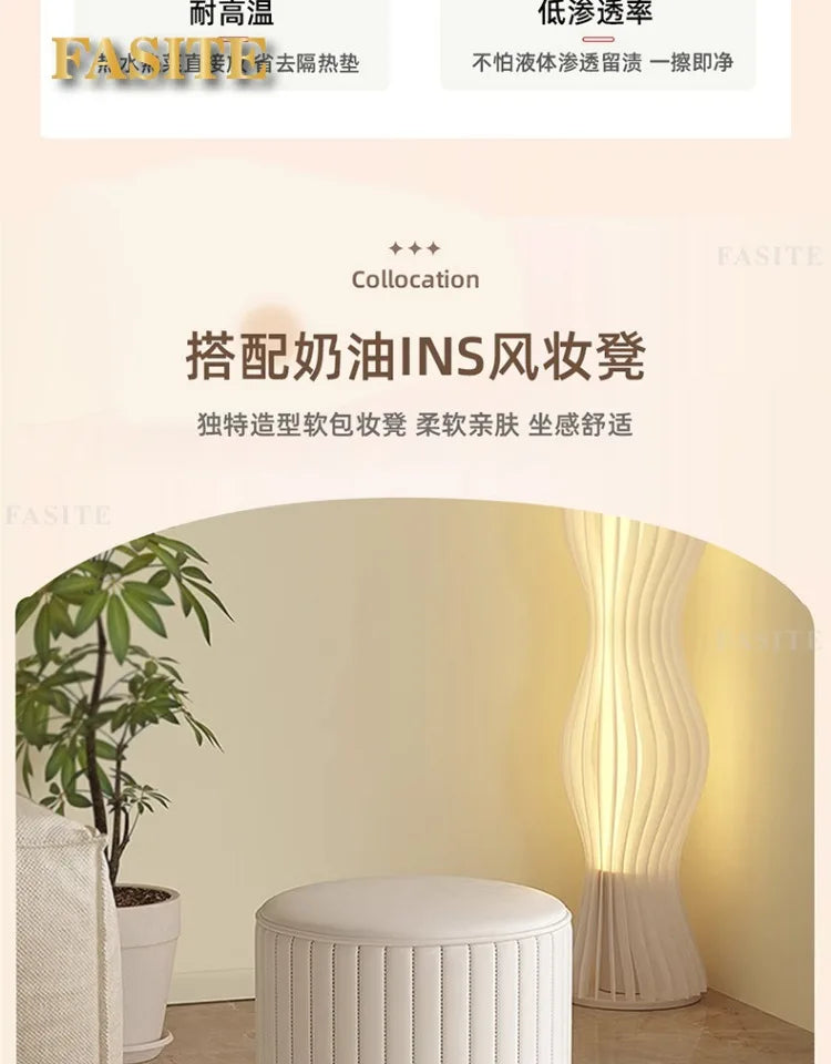 Modern Simple Makeup Table Household Bedroom Writing Desk Corner Desk Integrated Makeup Table