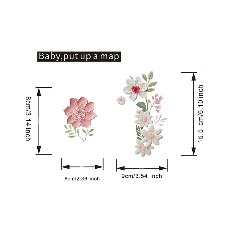 Switch Wall Sticker PVC Removable Waterproof sticker for bedroom bathroom Living room Beautiful flowers Home Decoration Stickers