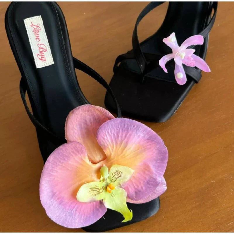Summer Exquisite Butterfly Magnolia Flowers Holiday Casual Style Sandal