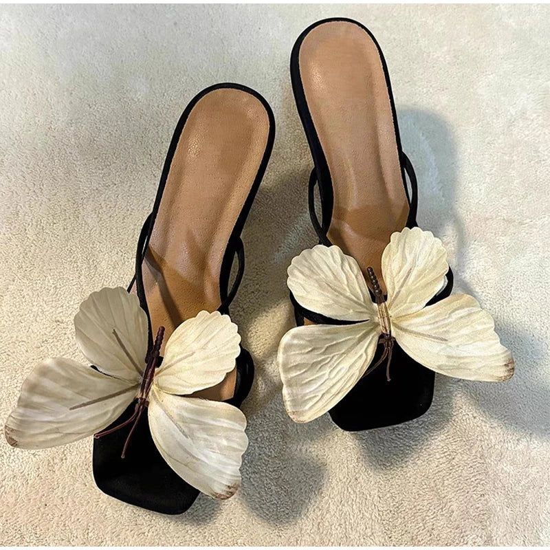 Butterfly High Heels Summer Brand New Light Luxury Fairy Elegant Comfortable Versatile Sandals