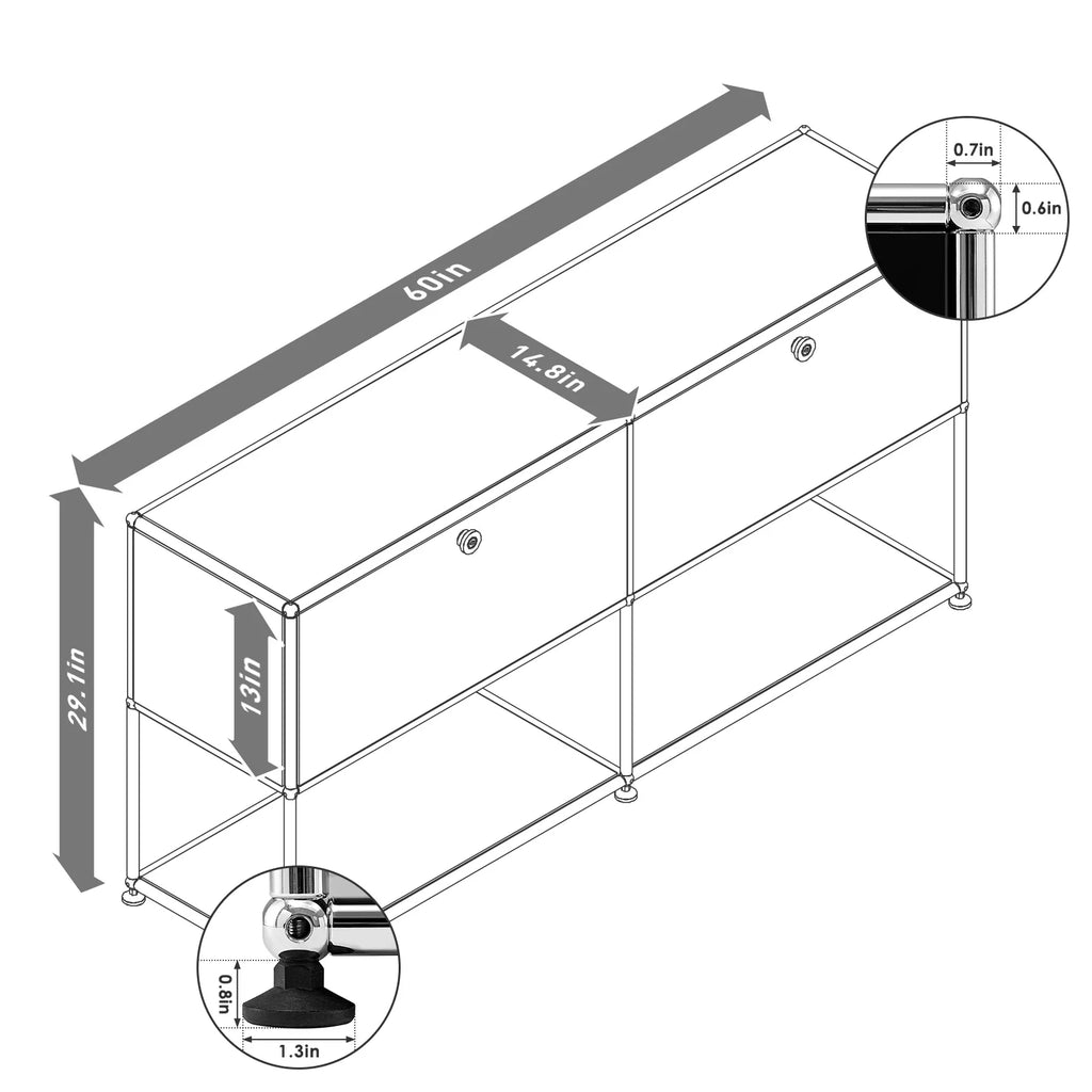 Storage Cabinet Module Furniture Haller Storage Shelf Sideboard Living Room Furniture Bed Side TableNight Stand Cabinet Home Use