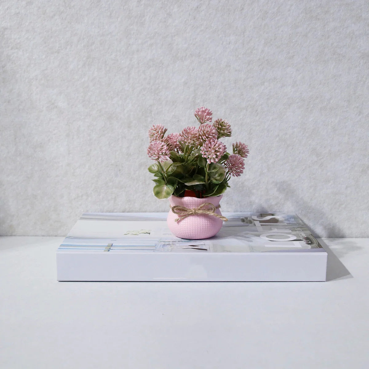 Mini Artificial Pink Series Flower Potted Plants, Home Decor Simulation Plants