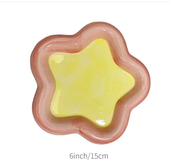 Chubby Breakfast Plate Cute Dish Plates Ceramic