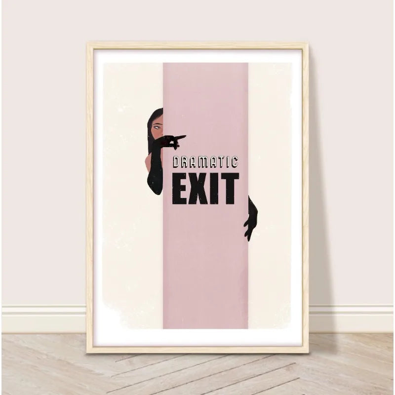 Retro Glam Fashion Magazine Poster Pink Luxury Beauty Makeup Quote Trendy Canvas Painting Wall Art