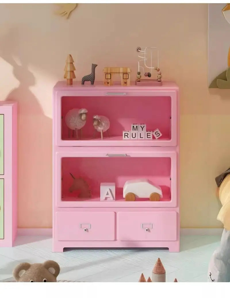 Barbie Pink Hand Office Storage Closet Living Room Storage Cupboard Modern Display Side Cupboard