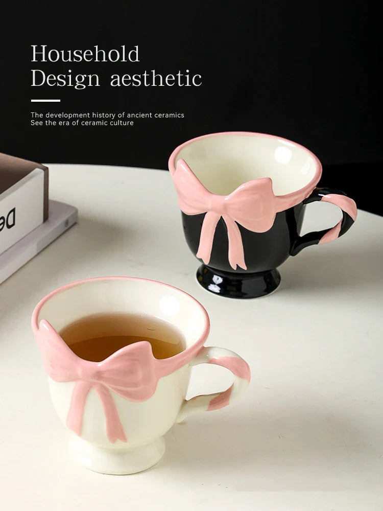 Cute Big Bowknot Decorative Mug