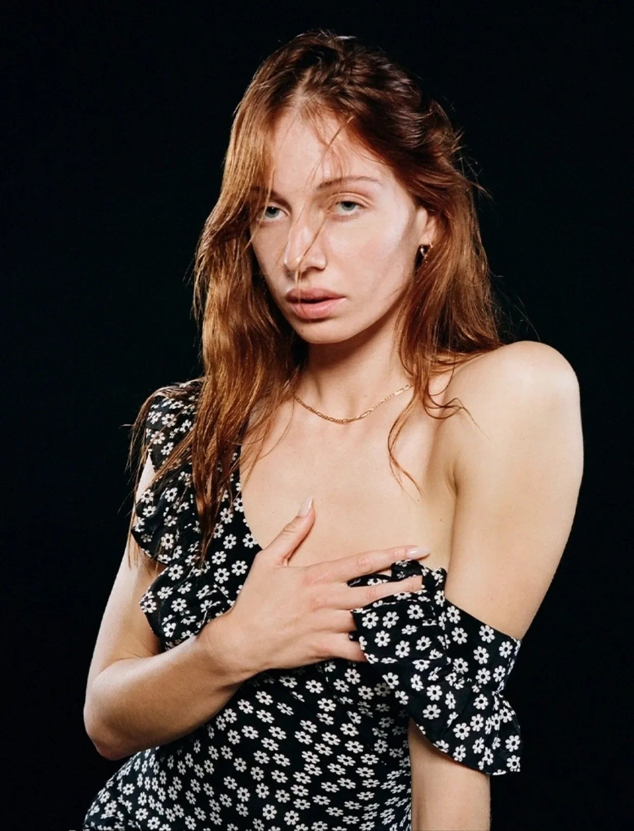 French Daisy Vintage Girl Silk Polka Dots U Neck V Back Sexy Summer Women Long Dress