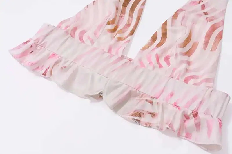 Sexy Party Two Piece Set Deep V Crop Top Midi Skirts Bodycon 2 Pieces Set