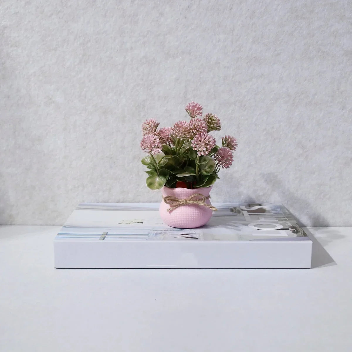 Mini Artificial Pink Series Flower Potted Plants, Home Decor Simulation Plants