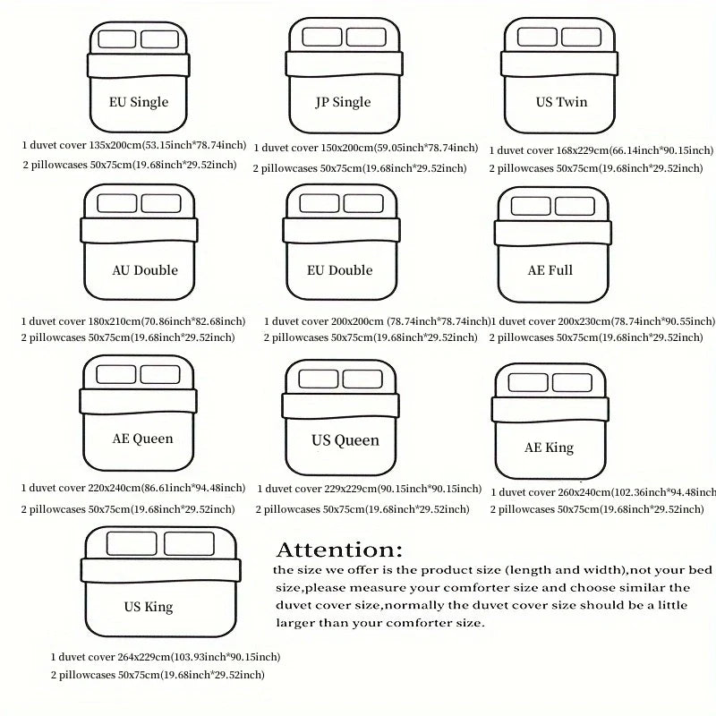 Plaid 3pcs Printed Bedding Set Lace Duvet Cover And 2pcs Pillowcases (no padding)