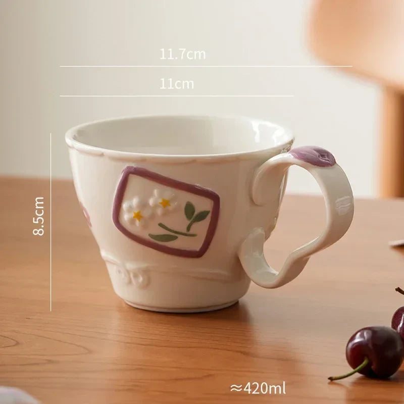 Light Luxury Ceramic Plate Sweet Lovely Dessert Salad Plate Delicious Dishes Dining Plates Exquisite Tableware