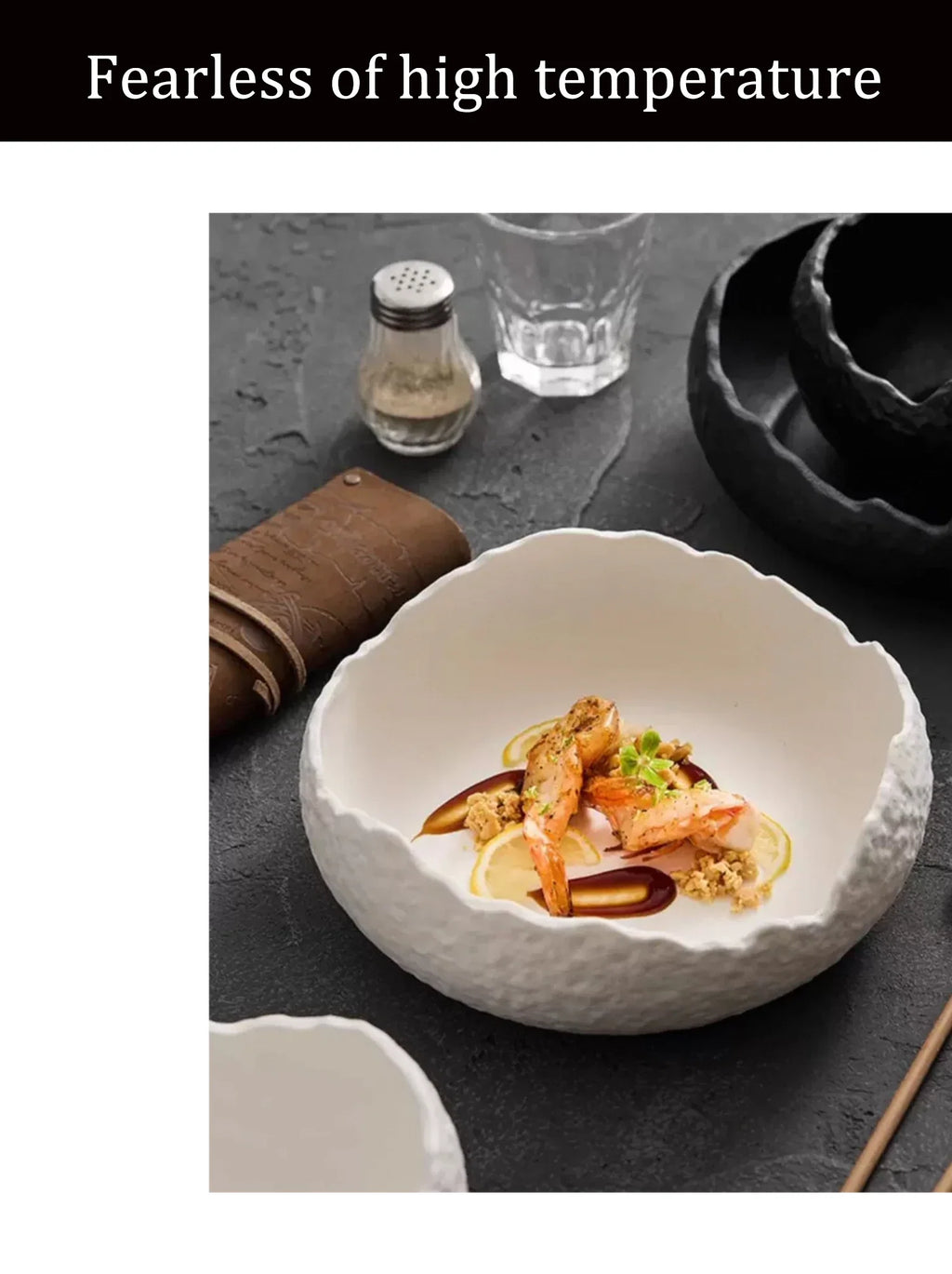 Irregular Ceramic Deep Salad Plate Frosted Cold Dish Plate Fruit Salad Bowl