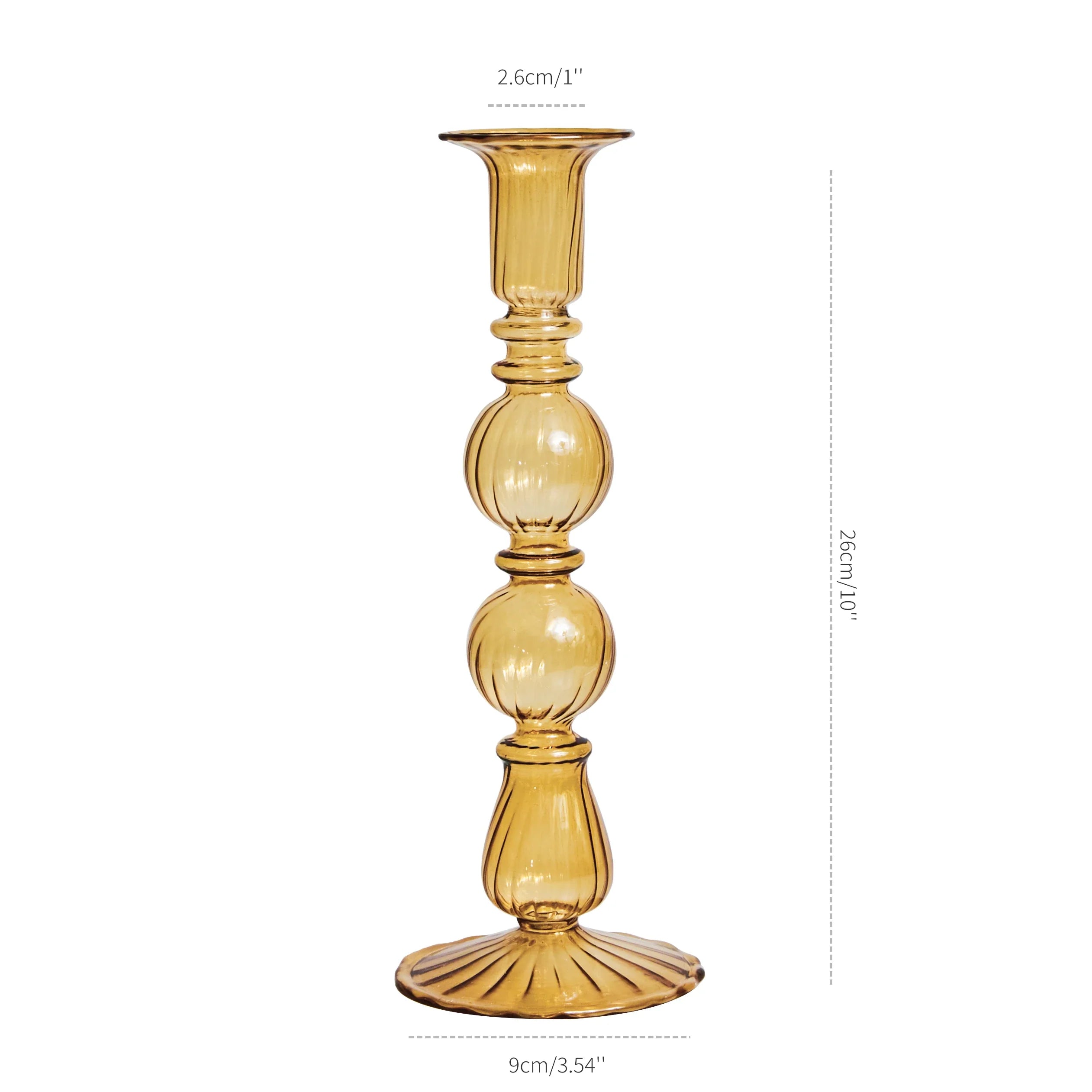 Glass Candlestick for Home Decor Candles and Holders Candle Stand