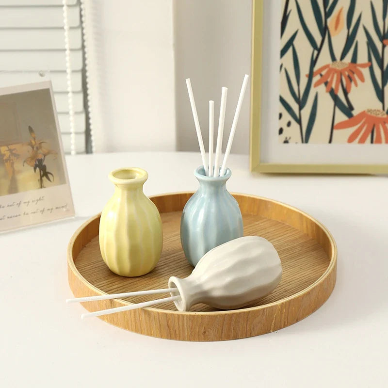 Mini Aesthetic Flower Vases Ceramics Vase Flower Arrangement - Flower Bottle Desktop Ceramic Plant Pot Home Decor