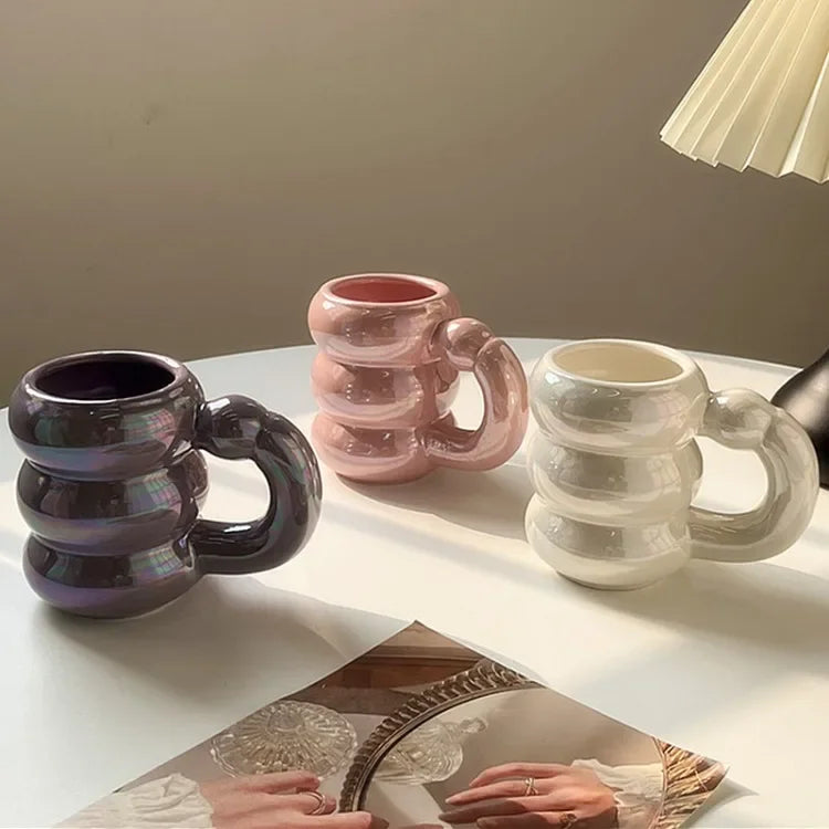 Ceramic Chubby Cute Cloud Mugs Kitchen Drinkware