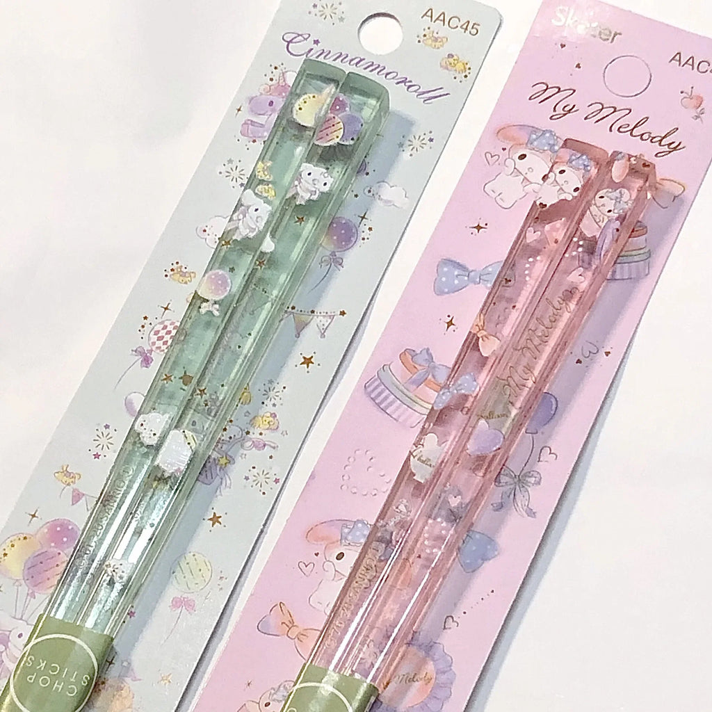 Sanrio Chopsticks Cinnamoroll My Melody Beautiful Acrylic Mold Proof Easy Carry and Can Be Sterilized At High Temperatures Gifts