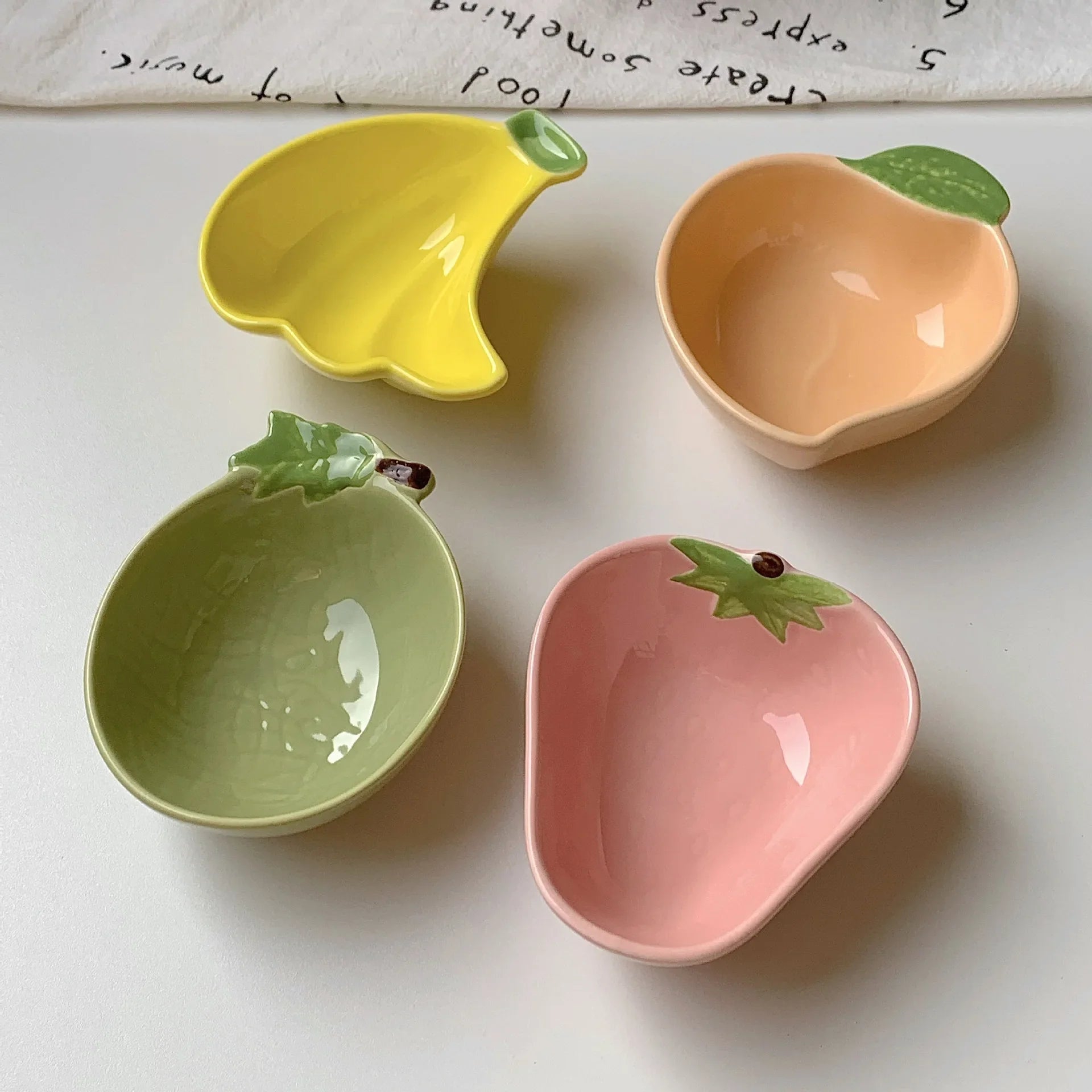 Cute Fruit Plate Household Underglaze Small Condiment Dish Ceramic Plate