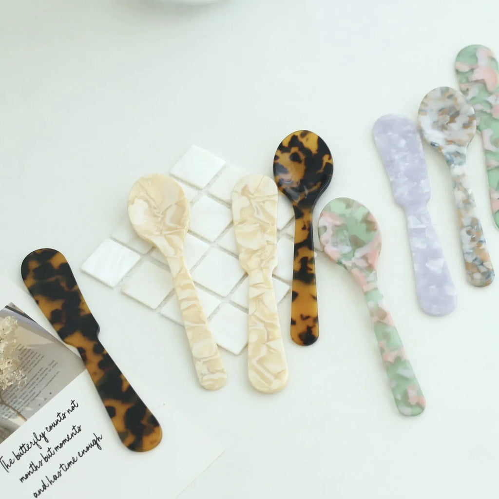 Natural Acrylic Spoons Crafted Kitchen Tableware