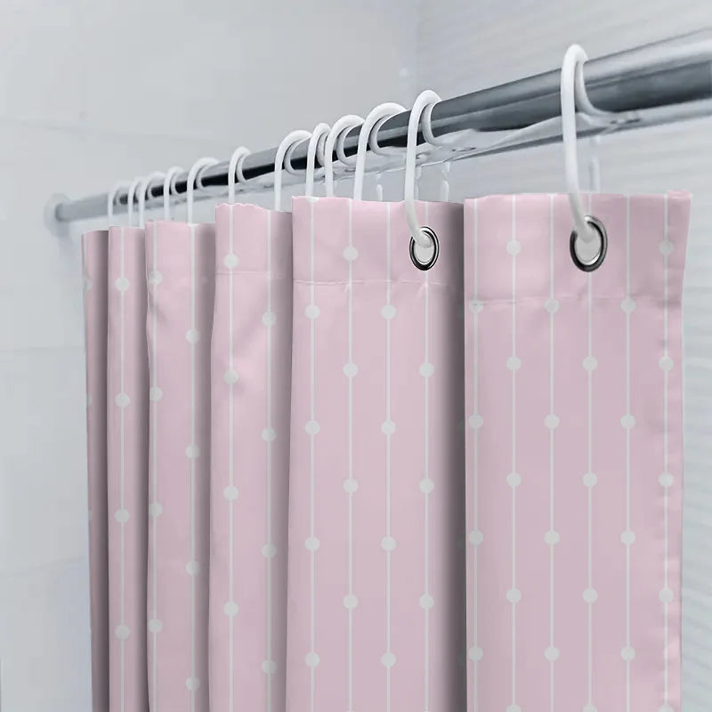 Shower Curtain with Pink Polka Dots: Perfect for Adding a Touch of Whimsy to Your Bathroom Decor