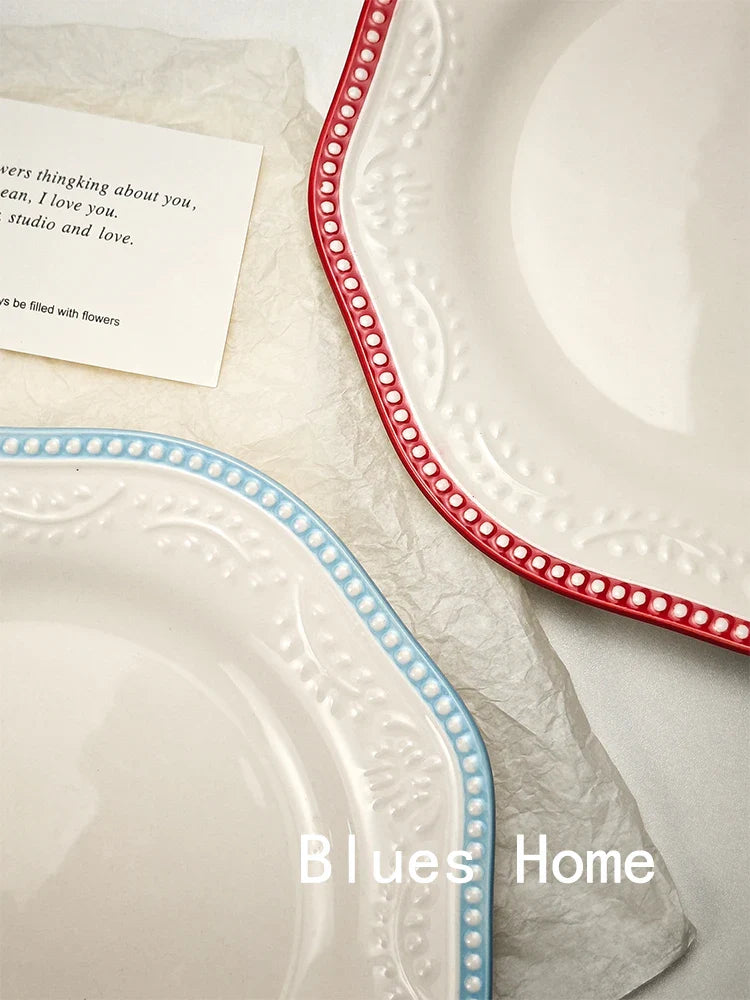 French Dessert Exquisite Retro Ceramic Plate