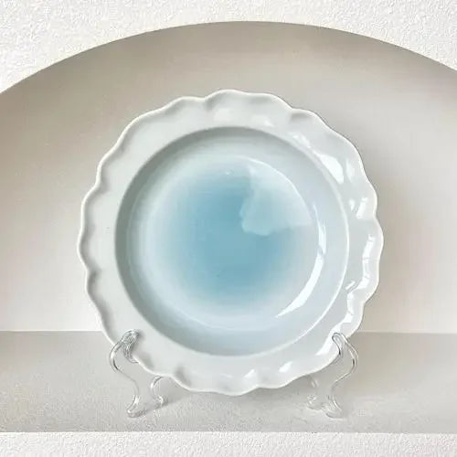 Cute Blush Gradient Plate Dessert Fruits and Vegetables Plate Yogurt Rice Bowl Underglaze Ceramic Tableware Set