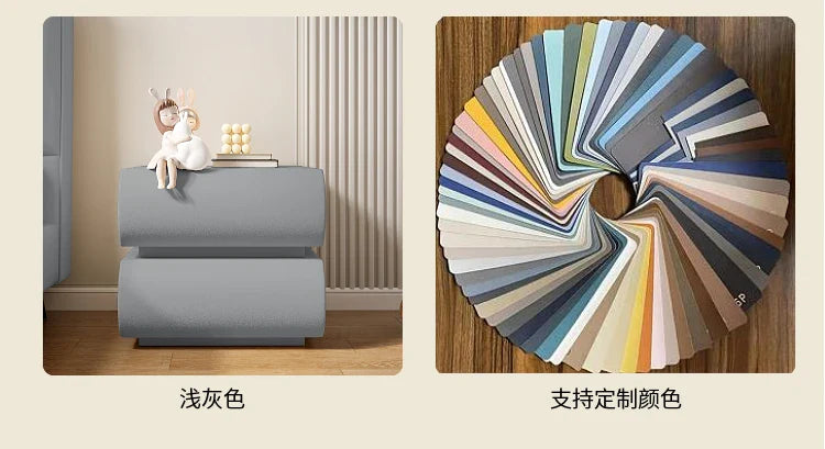 Luxury Modern Night Table Space Saving Minimalist Bedside Table Storage