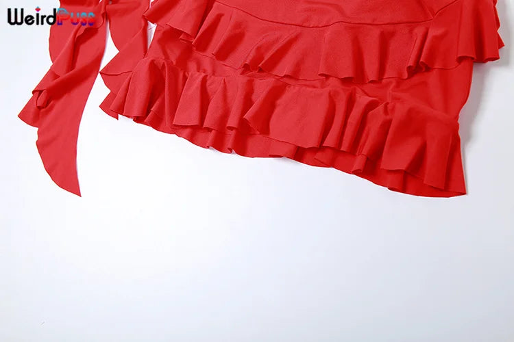 Women 2 Piece Set Double-Deck Pleated Tassel Mini Skirt+Bandage Slim Tank Top Festival Party Sexy Matching Outfits