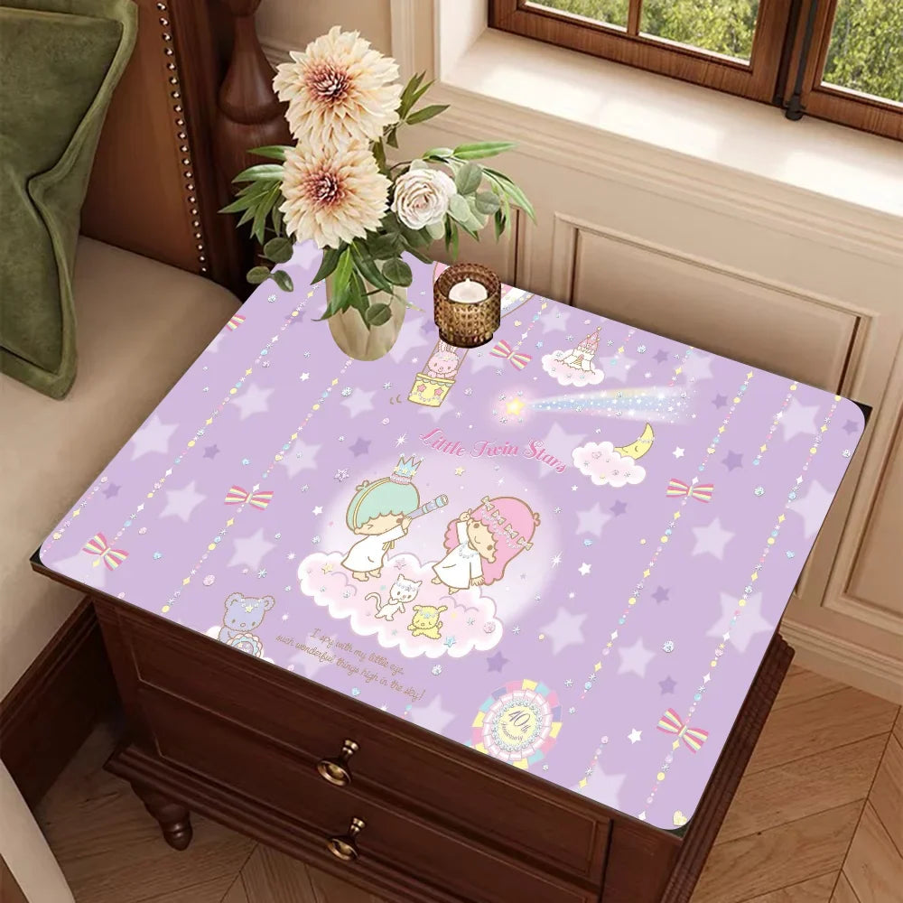 Little Twin Stars Printed Dish Drying Mat Super Absorbent Drain Pad Tableware Quick Dry Rug Kitchen Dinnerware Placemat