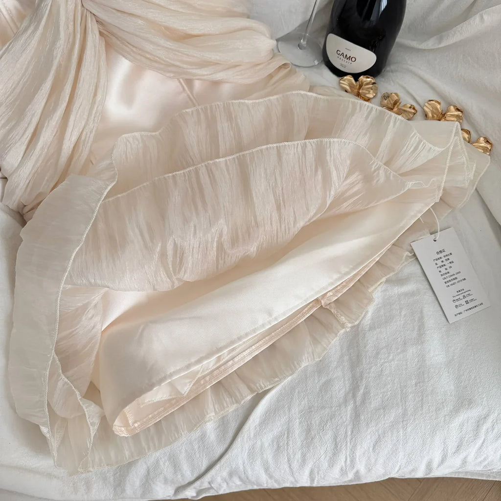 Women French Mini Old Money One-Piece Luxury Design Gown