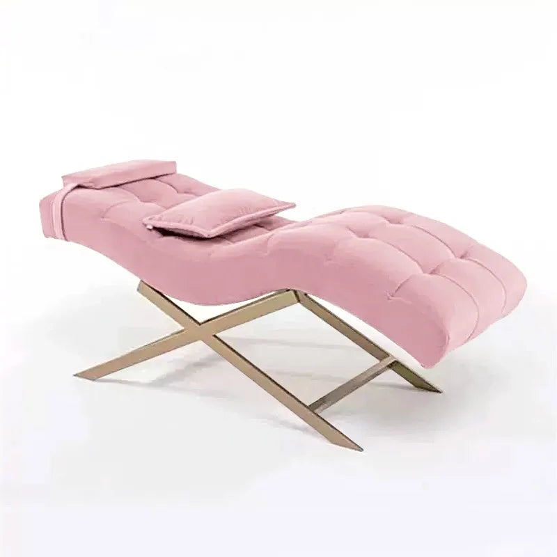 Luxury Salon Equipment Furniture Pink Gold Massage Table Set Modern Lay Down Eyelash Facial Bed