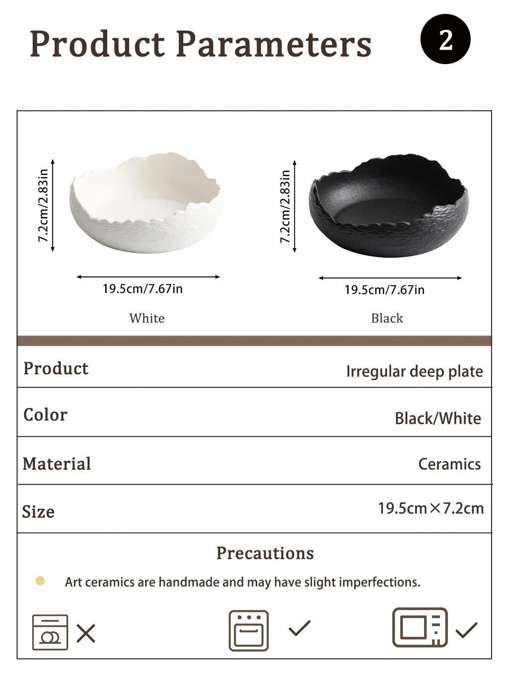 Irregular Ceramic Deep Salad Plate Frosted Cold Dish Plate Fruit Salad Bowl