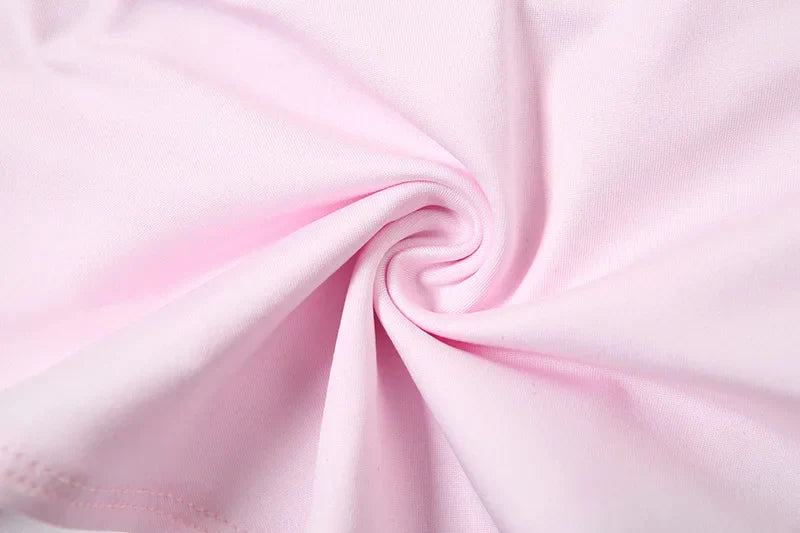 Women Sweet Pink Hollowed-out Heart Two Piece Set