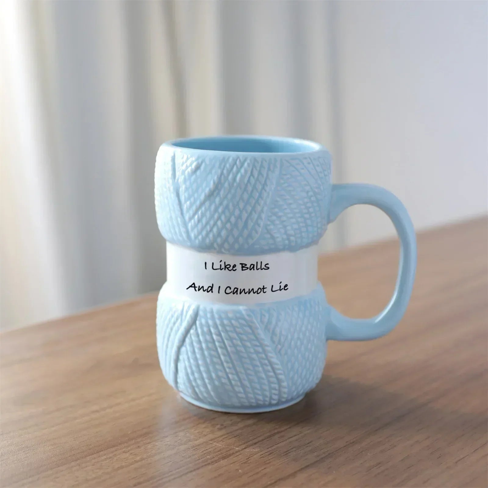 Novelty Knitted Ceramics Mug Cute Colorful Wool Tea Handle Drinkware