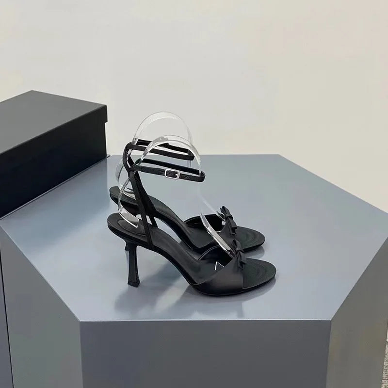 Women's Buckle Simple Peep Toe High Heels Sandals