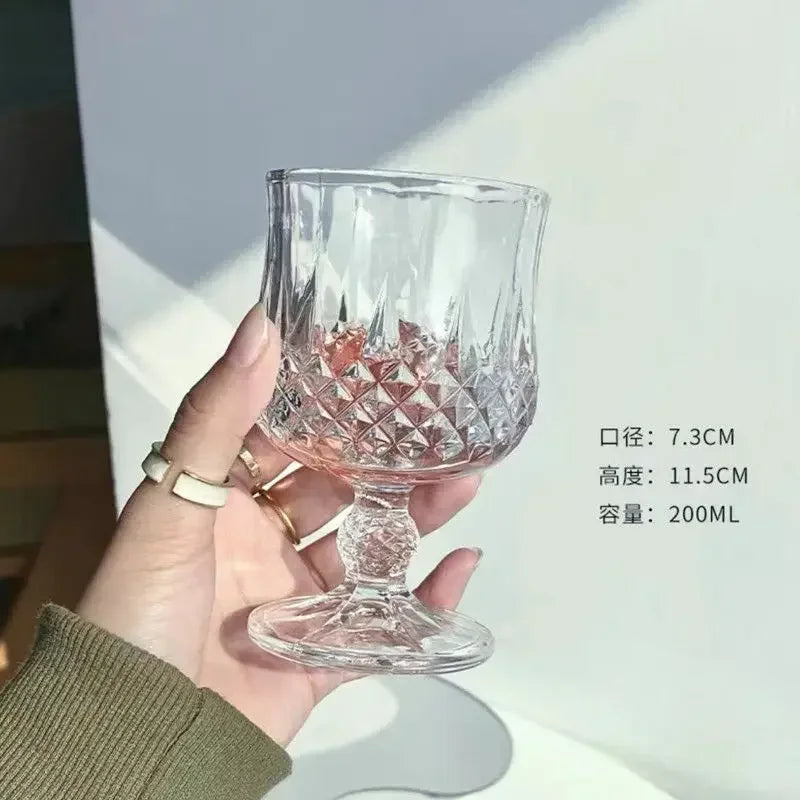 Heat Resistant 10 Styles Goblet Wine Champagne Mug High Color Glass