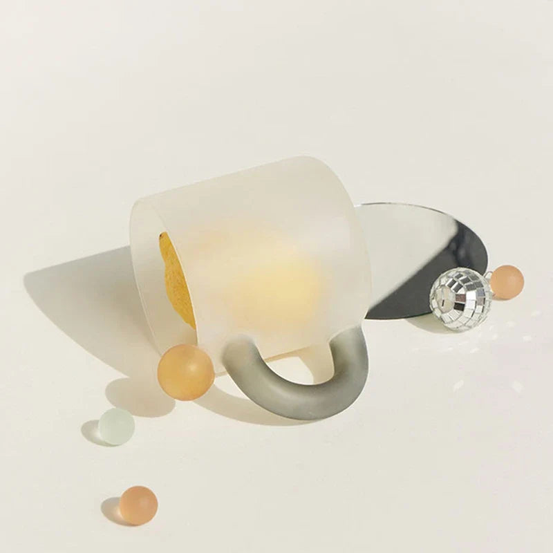 Handmade Mug Glass High Borosilicate for Tea And Milk Glass Cup with Handle Cute Elegant