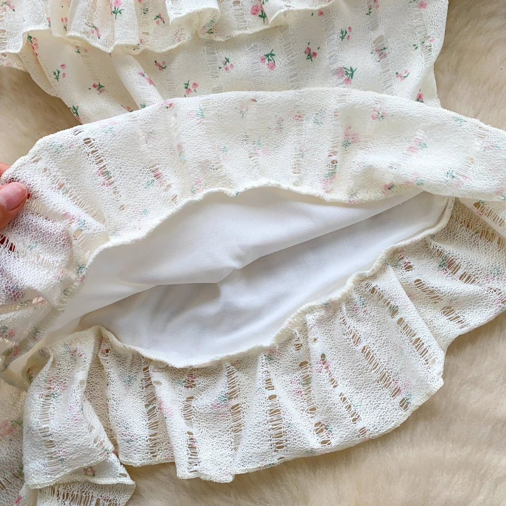 Ladies Floral Summer Camisole Sleeveless Irregular Slim Camis Women 3D Flower Ribbon Design Print Top