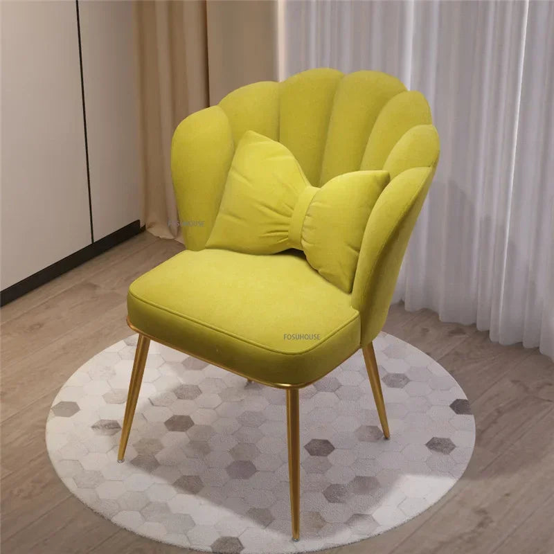 Minimalist Backrest Chair Makeup Stool Vanity Cute Light Luxury Dressing Table Modern Furniture