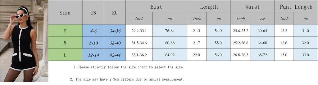 Women's Elegant Short Sets Sexy Fashion Patchwork Slim Knitted Holiday Outfits Summer Top and Mini Shorts Two Piece Set