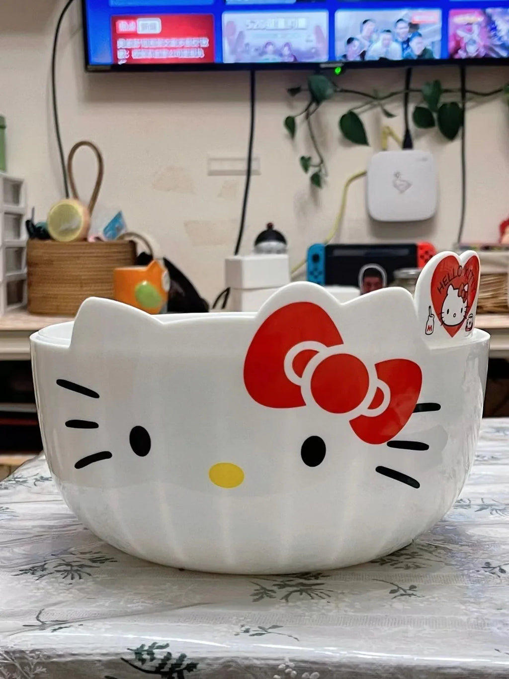 Multifunction Kitchen Fruit Plate Household Vegetable Basket New Kt Cat Water Fruit Basket Double Layer Vegetable Washing Basin