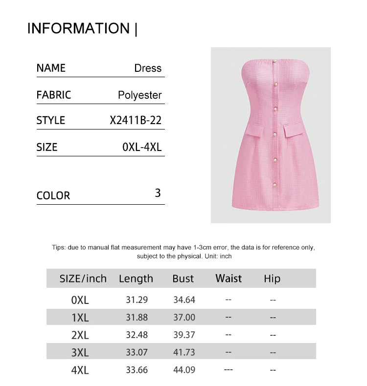 Plus Size Women's Spring Summer New Sweetheart Tunic Dress Pure Colour Pocket mini Short Dresses